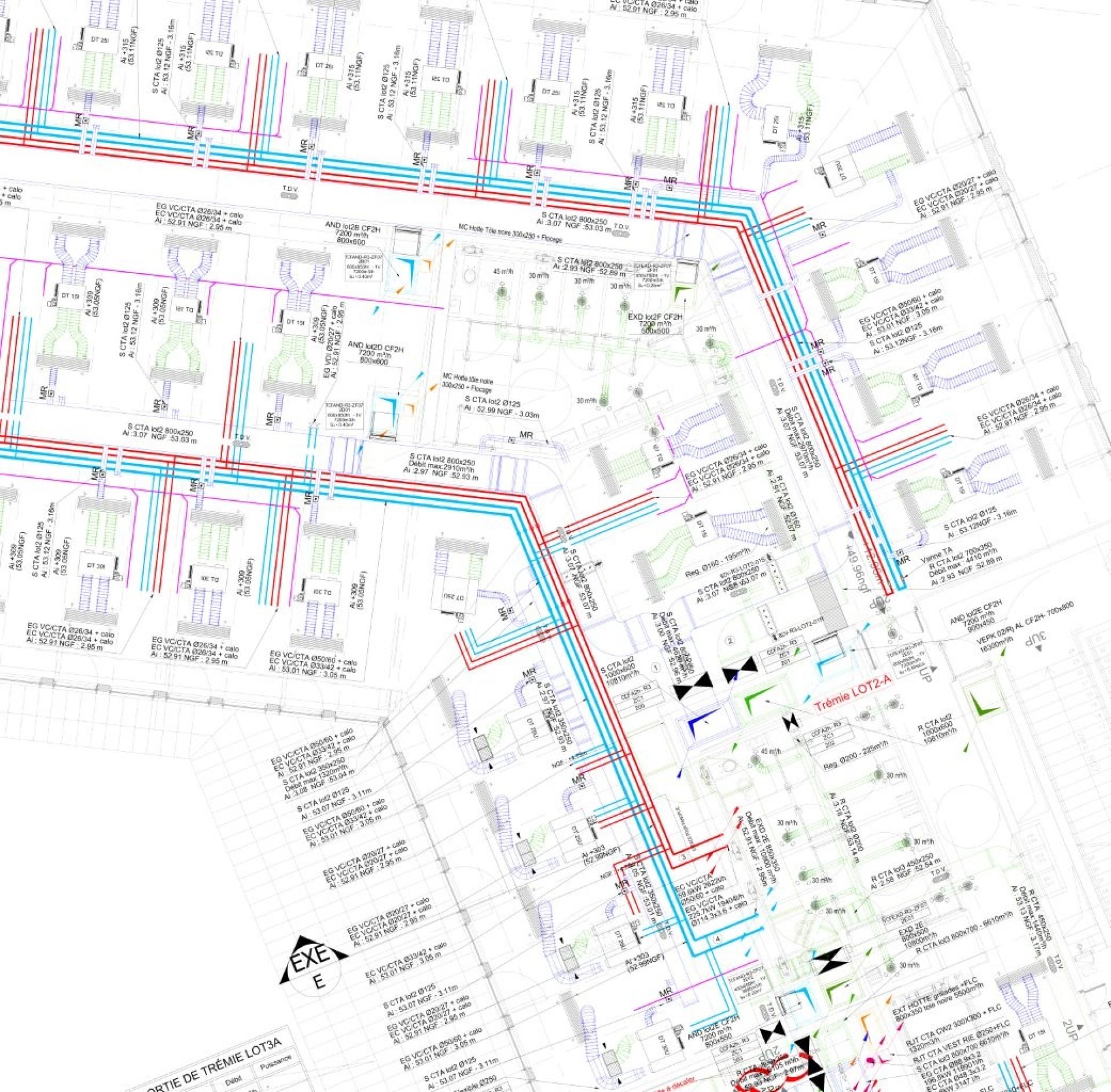Exécution — plan technique des réseaux